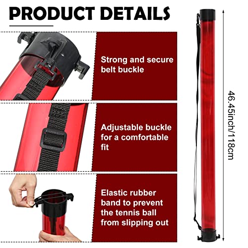 Tennis Ball Pickup Tube - 3 Pcs Red Holder for 18 Balls