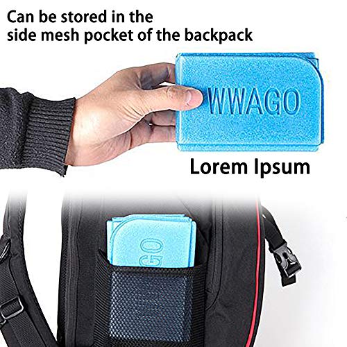 Inheming 2PCS Foldable Ultralight Camping Cushion Seat, Onesize Portable Waterproof Foam Pad