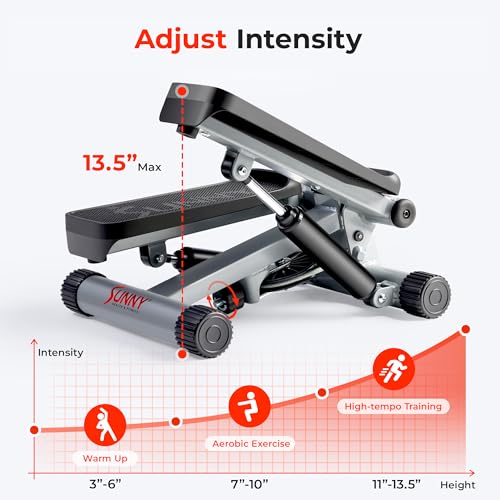 Mini Stair Stepper with Resistance Bands for Full Body Cardio