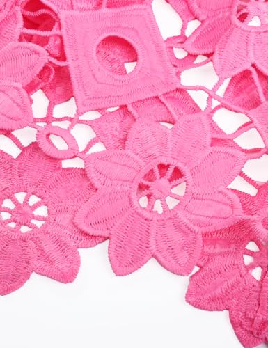 Floral Lace Crop Top for Women - X-Small / Pink