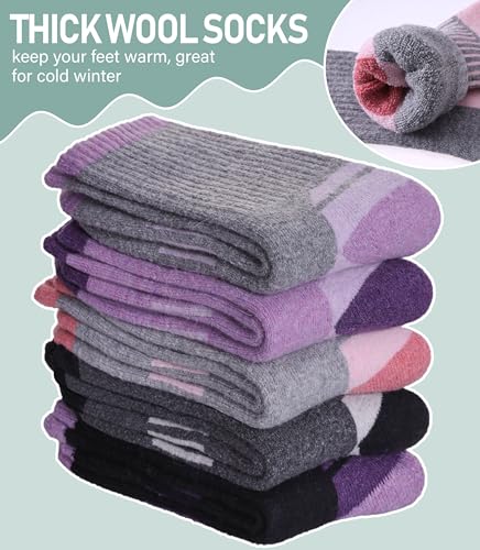 Yebing Merino Wool Hiking Socks for Womens Thermal Warm Winter Boot