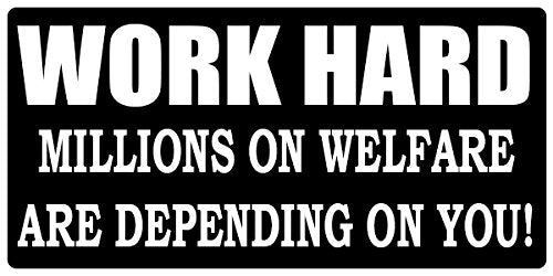 Funny Work Hard Hat Stickers - 3 Pack 1x2 Inch Helmet & Toolbox Decals