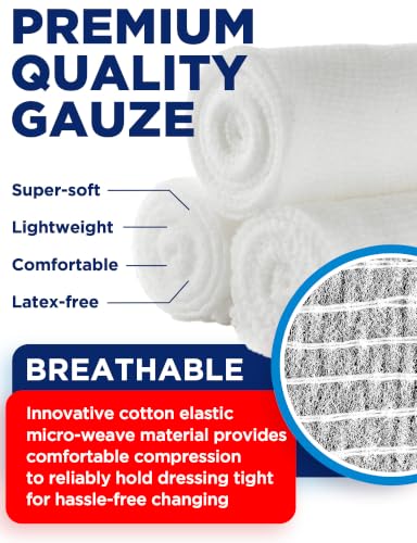 Medical Gauze Rolls - 20 Pack, 4" x 4.1 Yards - Soft & Breathable