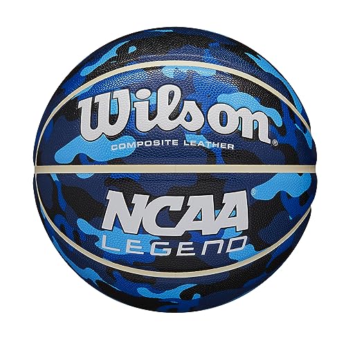 Wilson NCAA Legend Basketball - Blue Camo, Size 5 (27.5")