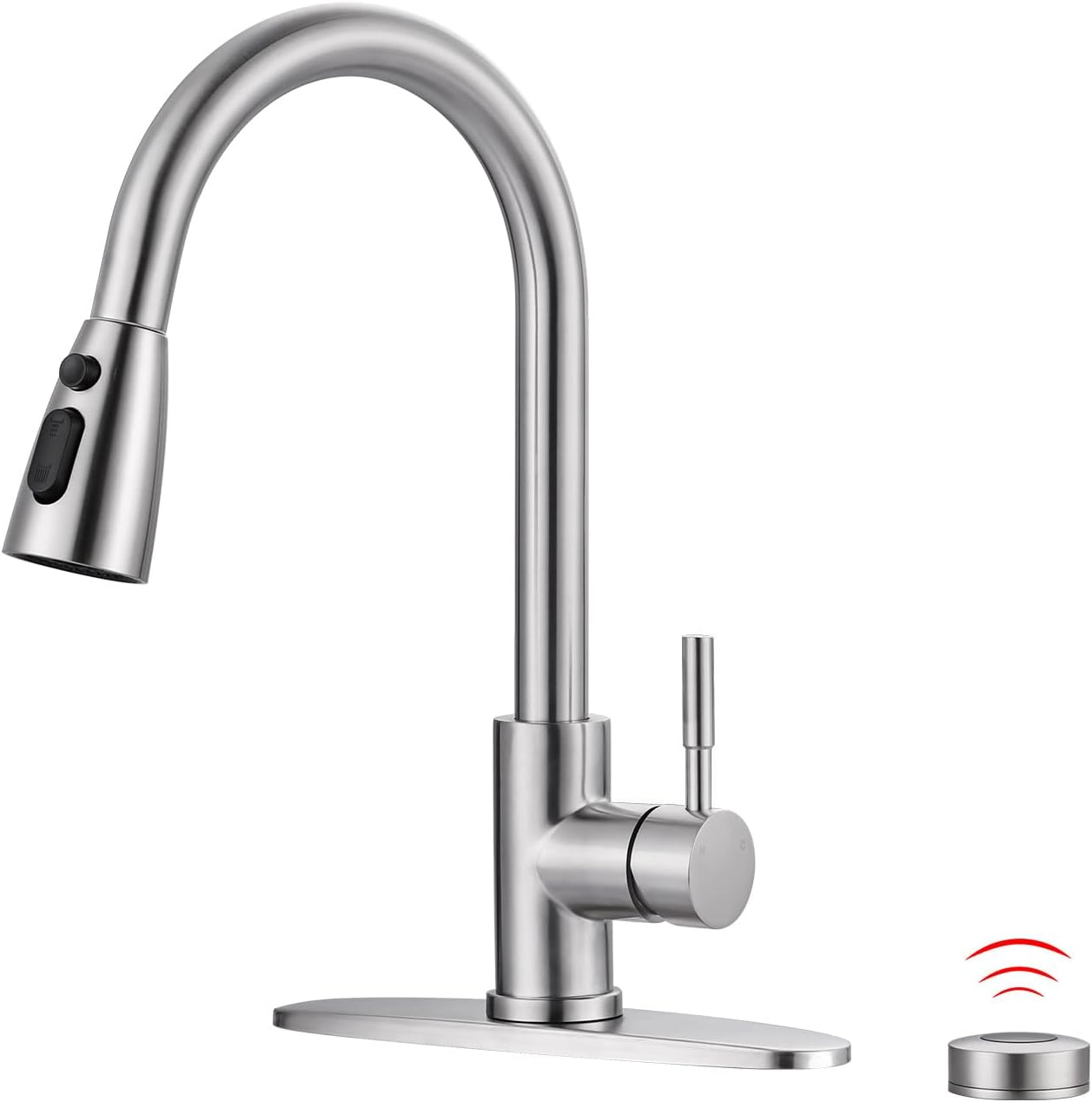 Stainless Steel Kitchen Faucet Combo with Water Filter - Brushed Nickel Sink Faucet for RO Systems