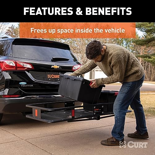 Folding Hitch Cargo Carrier - 60" x 24", 500 lb Capacity