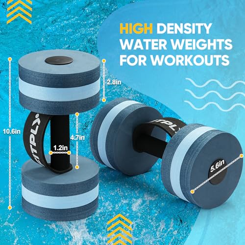 Water Weights Dumbbells for Swimming Exercise - Dark Blue