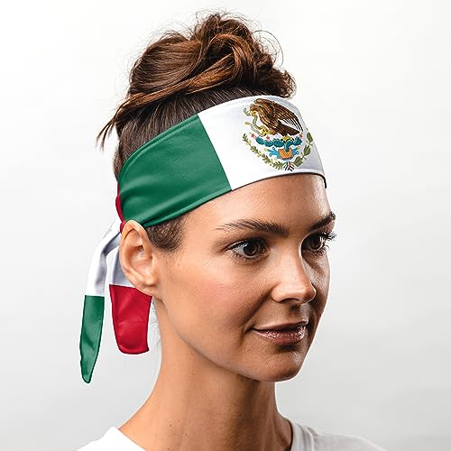 Mexico Flag Sweatband - Breathable Non-Slip Headband for Sports