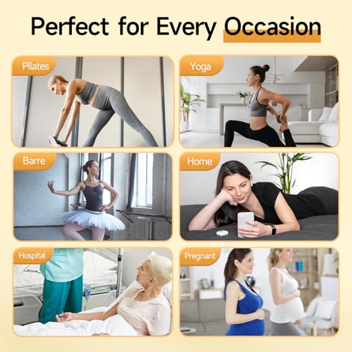 Pilates Grip Socks for Women - Non-Slip Cotton Yoga Socks - 6 Pairs Pink+Blue+Yellow