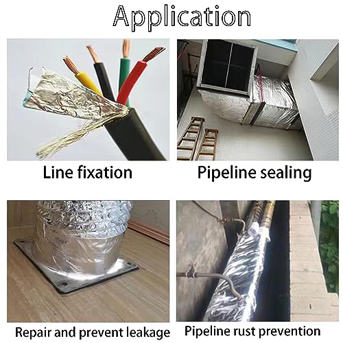 WELSTIK Professional Grade Aluminum Foil Tape 3.9mil Thick for HVAC, Sealing & Patching Hot & Cold Air Ducts,HVAC, Pipe, Air Ducts(3 Inch(72mm) by 40 Feet)