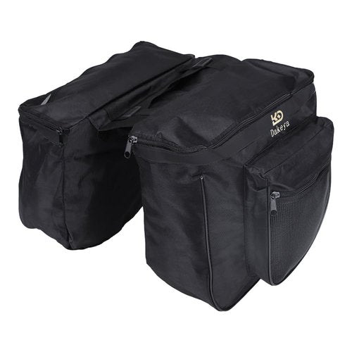 Dakeya Bicycle Rear Frame Bag, Electric Bike Trunk Bag, Large Capacity Bicycle Bag with Reflective Strip, for Shopping, Commuting, and Travel (Black)