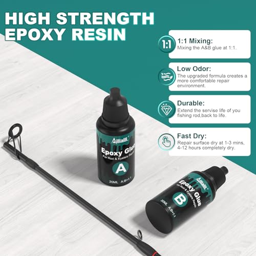 Fishing Rod Repair Kit - Epoxy Glue, Thread & Accessories