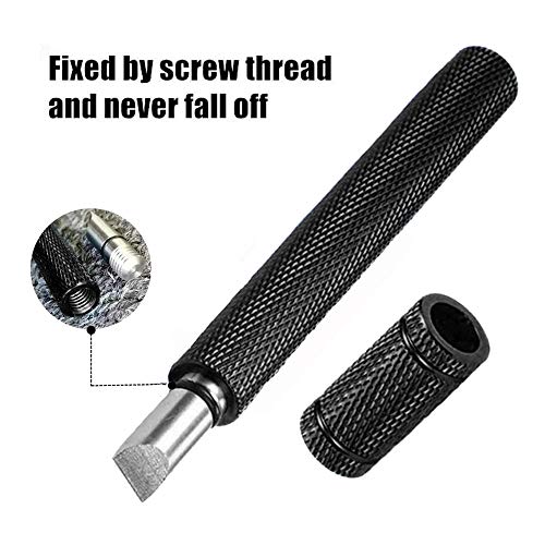 Golf Club Groove Sharpener Tool with 6-Tip Cutters - Black