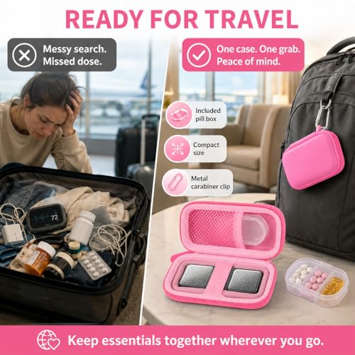 KardiaMobile Heart Monitor Case with Pill Box - Pink