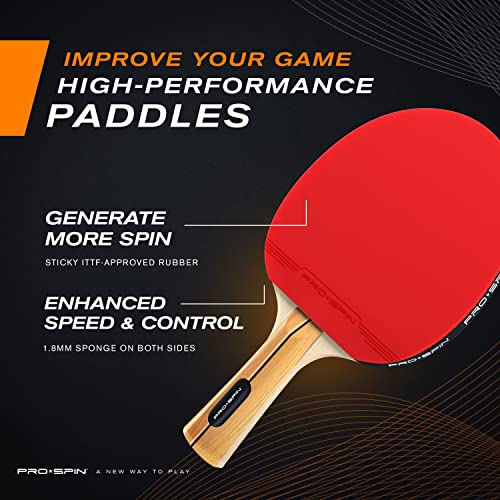High-Performance Ping Pong Paddle Set with 8 Balls & Case