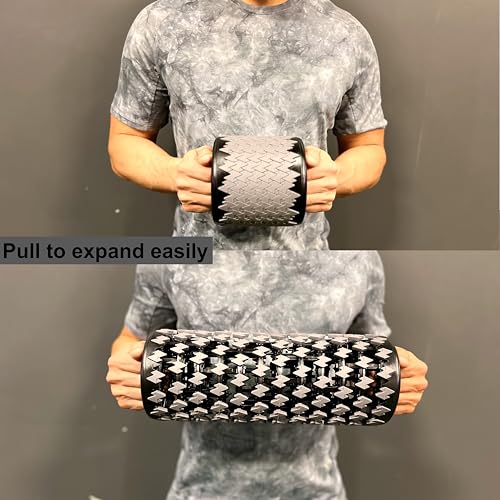 Fitster Gray Collapsible Foam Roller - 13 Inch Portable Muscle Recovery Tool