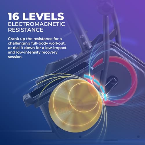 Electromagnetic Recumbent Elliptical Trainer with Arm Exercisers