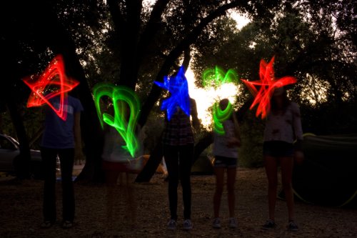 LED Glow Stick & Flashlight with Whistle & Lanyard - Assorted Color