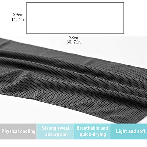 Cooling Towels - 6 Pack Breathable Ice Towels for Sports - Black