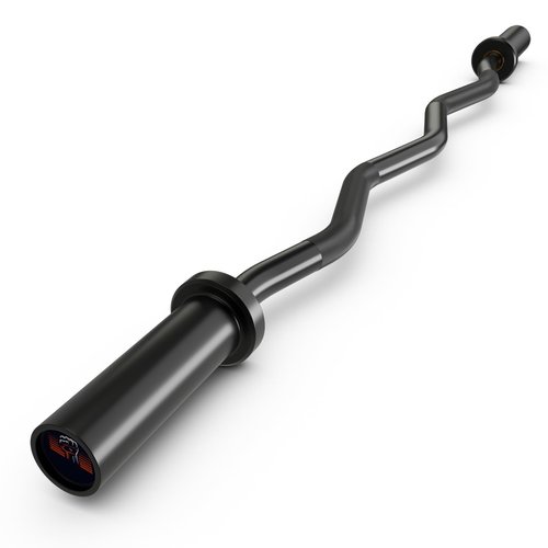 GYMAX Curl Bar, 47” EZ Curl Bar with Copper Sleeve and Bearing Connection, 400lbs Olympic Barbell for Weight Lifting, Lunge, Squat, Hip Thrusts, Strength Training Curling Bars (Black)