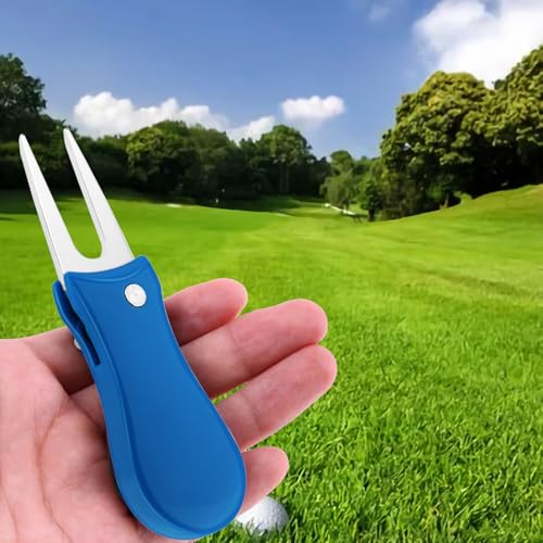 Foldable Stainless Steel Golf Divot Tool with Magnetic Marker - 2 Pack