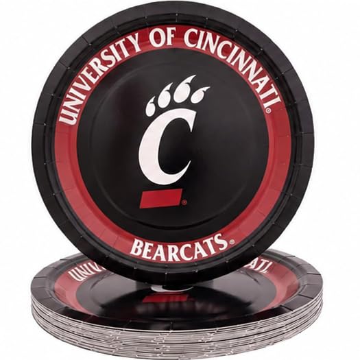 University of Cincinnati Paper Plates - 20 Count, 9 Inch