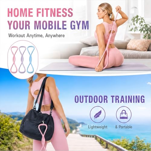 Figure 8 Resistance Bands with Handles - 15/25/35 LB