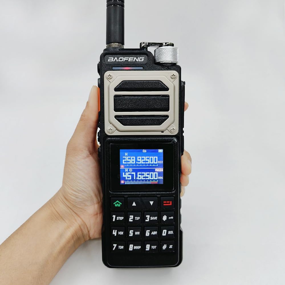 Baofeng Tri-Band Two Way Radio UV-25 10W Long Range Walkie Talkie with Wireless Copy Fequency Function UV25A with K Plug USB Cable for Adults