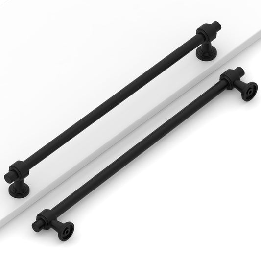 Coinkoly 10 Pack 10"(254mm) Matte Black Cabinet Pulls Kitchen Cabinet Handles Black Cabinet Hardware Drawer Pulls for Cupboard CK0081