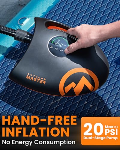 Electric Paddle Board Pump - 88.8Wh Rechargeable SUP Inflator with Auto-Off & Digital Display