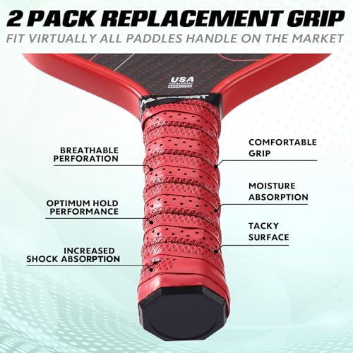AMA SPORT Pickleball Paddle Grip Tape 2 Pack Overgrip Replacement
