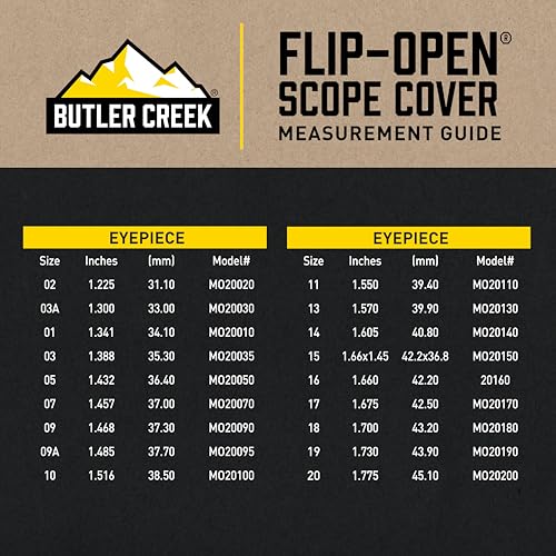 Eyepiece Flip Open Scope Cover - Size 19
