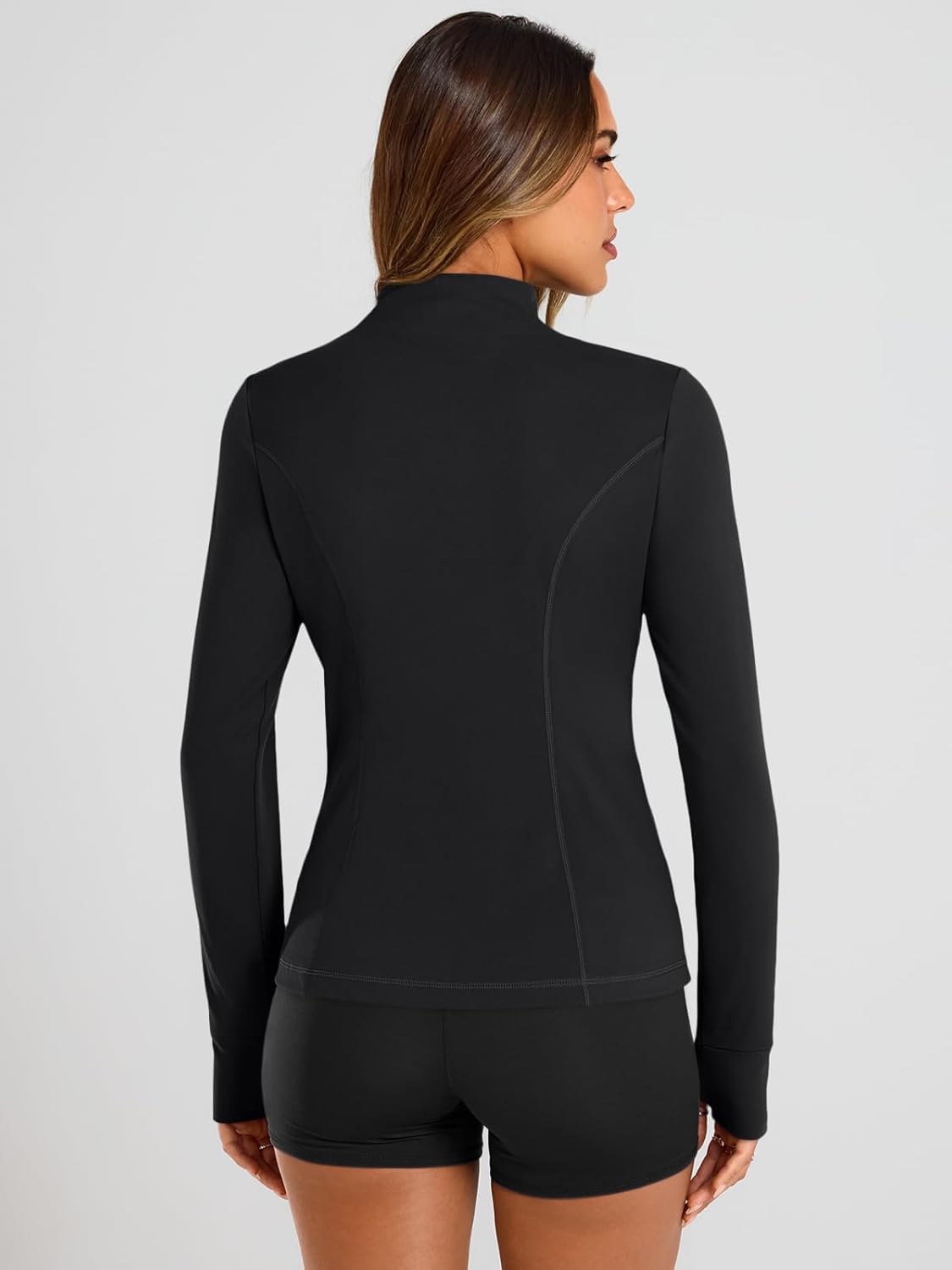 Trendy Queen Lightweight Zip-Up Jacket - Fitted Athletic Hoodie with Pocket for Spring Workouts