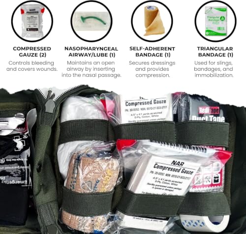 IFAK Trauma Kit with CAT Tourniquet - Portable First Aid Medical Pouch