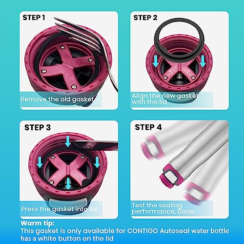 Replacement Silicone Gaskets for Contigo AUTOSEAL 24oz Bottle - 4 Pack