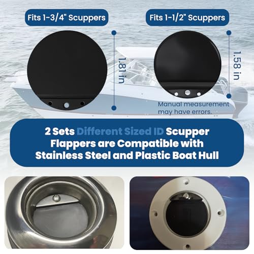 Boat Scupper Flapper Repair Kit - 1.5" & 1.75" Heavy Duty