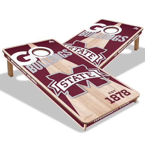 2' x 4' Professional Wood Cornhole Game - Mississippi State Bulldogs
