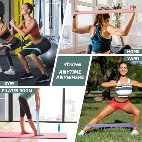 Resistance Bands Set - 5 Color Exercise Bands for Legs & Butt