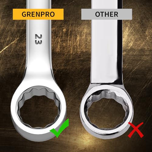 GRENPRO 7-Piece Metric Large Wrench Set with Open End & Ball End, 23-32mm