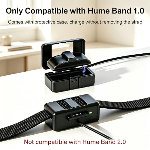 Black Hume Band 1.0 Charger Dock - Portable Magnetic Charging Stand for Tracker