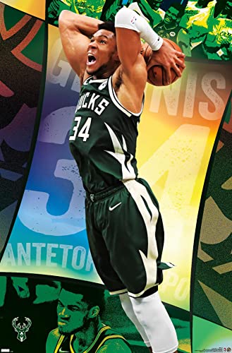 Trends International NBA Milwaukee Bucks Giannis Antetokounmpo 21 Poster Premium Unframed 34" x 22.4"
