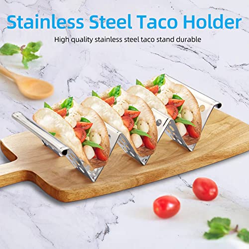 Stainless Steel Taco Holders Set of 4 - Fits Air Fryer & Oven