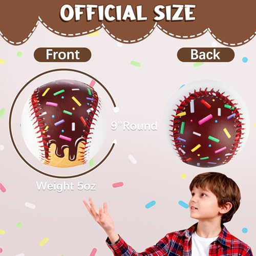 9-Inch PVC Practice Baseball - Chocolate Drip Design