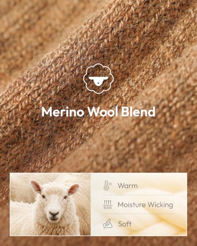 Jeasona Merino Wool Hiking Socks for Men & Women - Large-X-Large, 4 Pairs with Carabiners