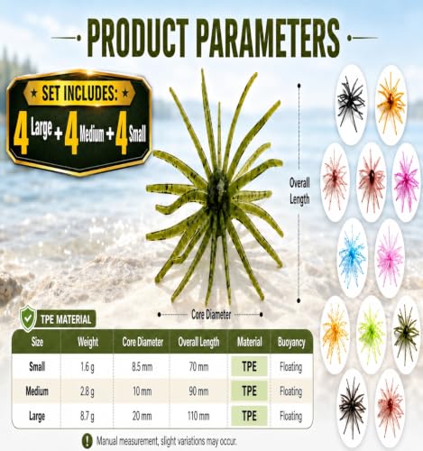 Sea Urchin Soft Plastic Lures for Freshwater & Saltwater Fishing – TPE Baits