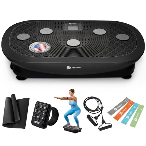 4D Vibration Plate Exercise Machine - Black, Small