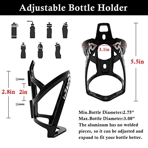 2-Pack Lightweight Bike Water Bottle Cage - Black