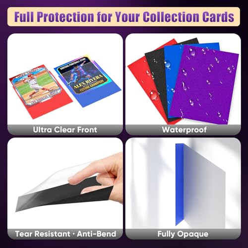 Black Matte Trading Card Sleeves - 200 Pack Card Protectors
