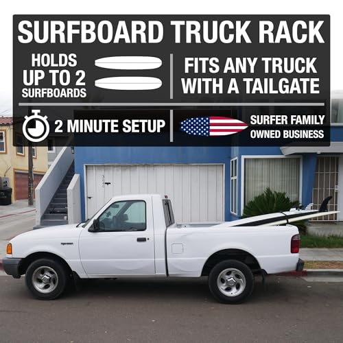 Surfboard Truck Rack - Padded Tailgate System for 2 Boards