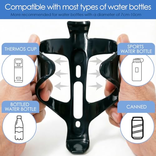 Bike Water Bottle Holders - Durable & Lightweight - Black 2 Pack